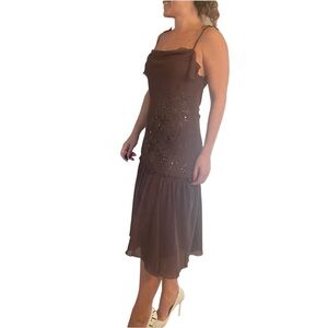 Jovani Cocktail Dress Brown